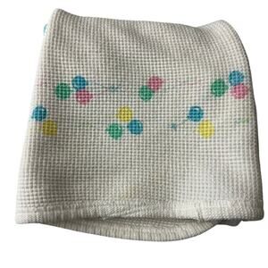 Baby Morgan Vintage Balloon Blanket White Thermal Waffle Knit